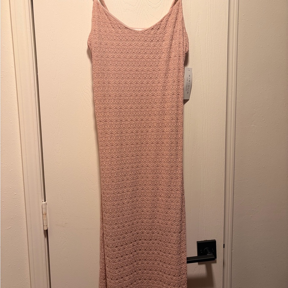 Elegant Pink Lace Dress